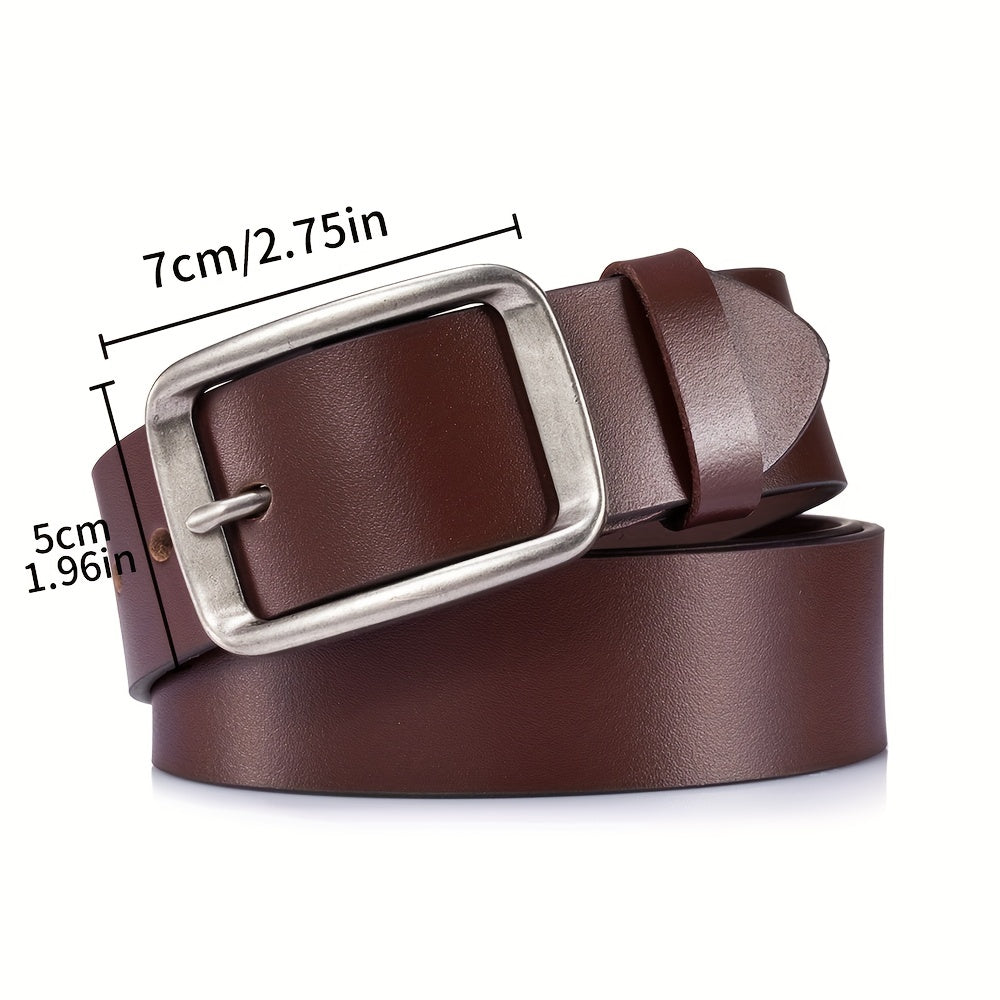 Casual Men's Leather Belt Retro Top Layer Cowhide Belt