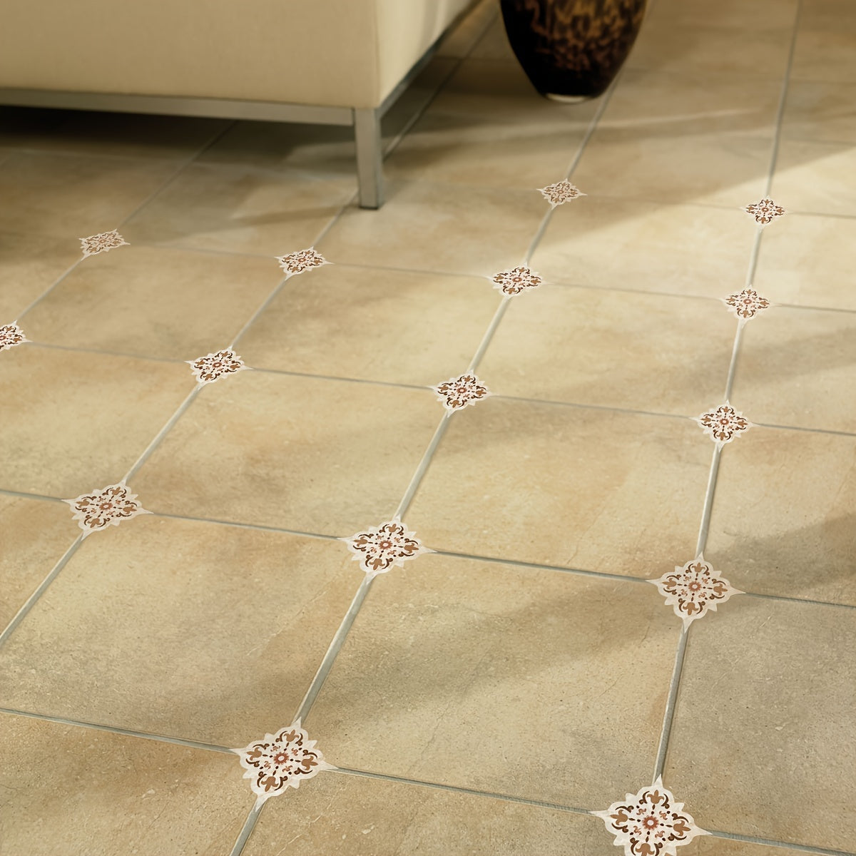 Moroccan Printed Ceramic Tile Diagonal Stickers - Waterproof Floor