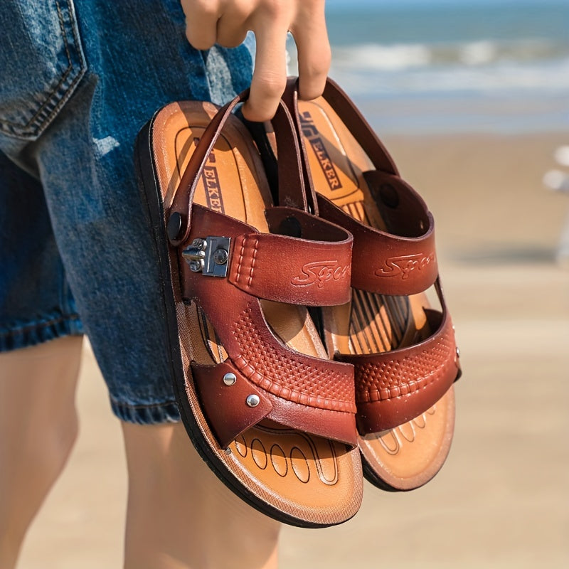 Men's Beach Walking Slip On Slide Sandals Summer Outdoor Shoes