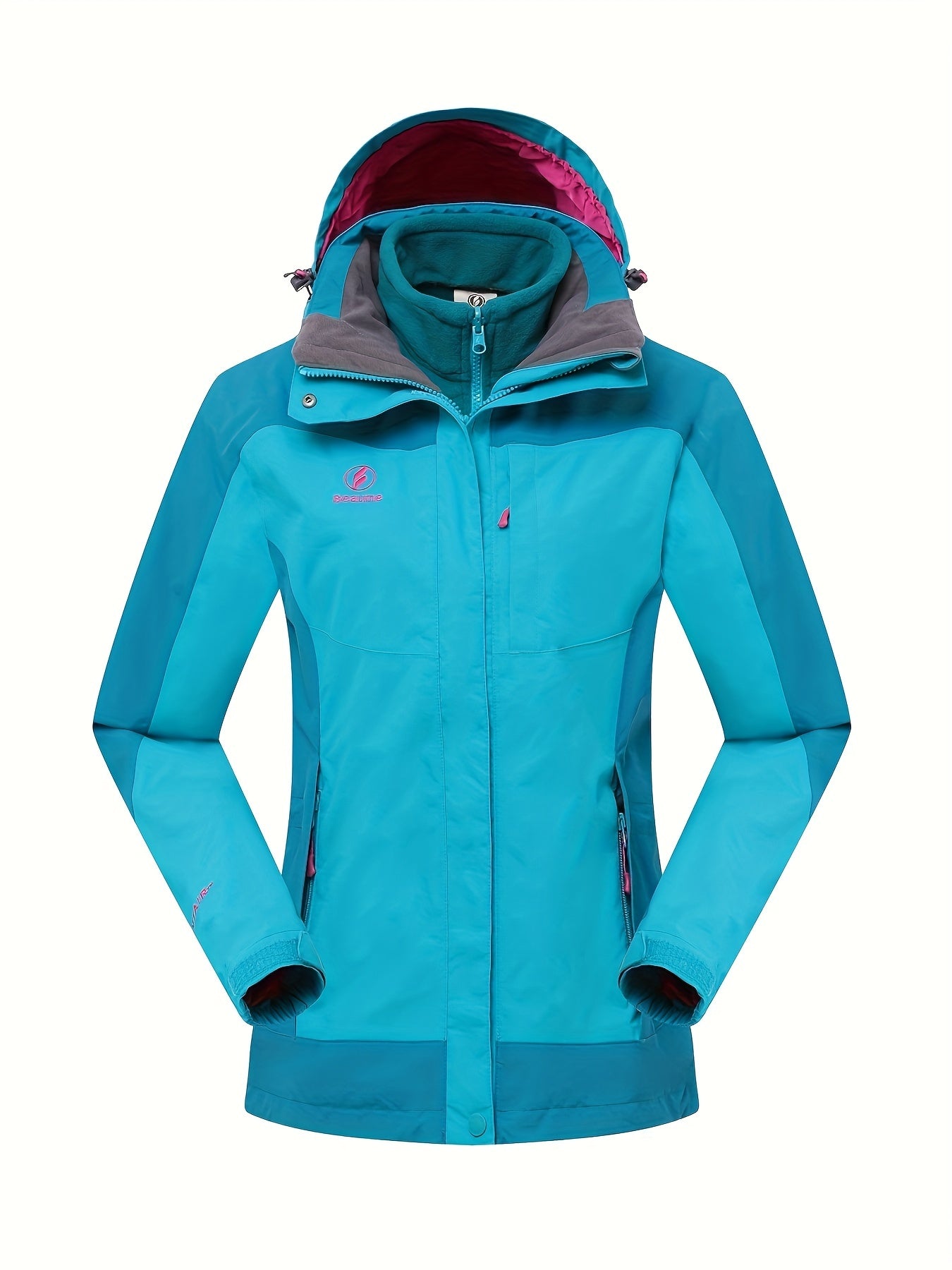Women's 3-in-1 Winter Ski Hooded Jacket - Waterproof & Windproof