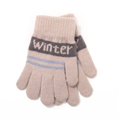 Winter Letter Style Cold-proof Girl's Finger Gloves