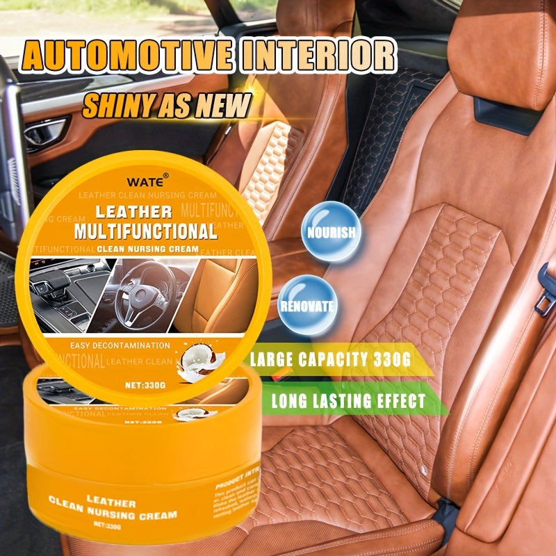 330g Car Leather Care Cleaning Cream Strong Stain Remover Wash Car Interior