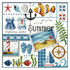 Four Seasons Stamped Cross Stitch Kit 14CT DIY Needlework Decor