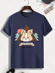 Men's Camping Pattern T-shirt Active Stretch Tee