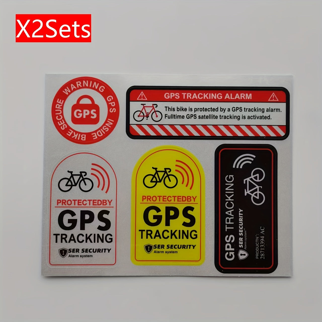 GPS Tracking Bicycle Sticker Glossy Finish Polyvinyl Chloride Label
