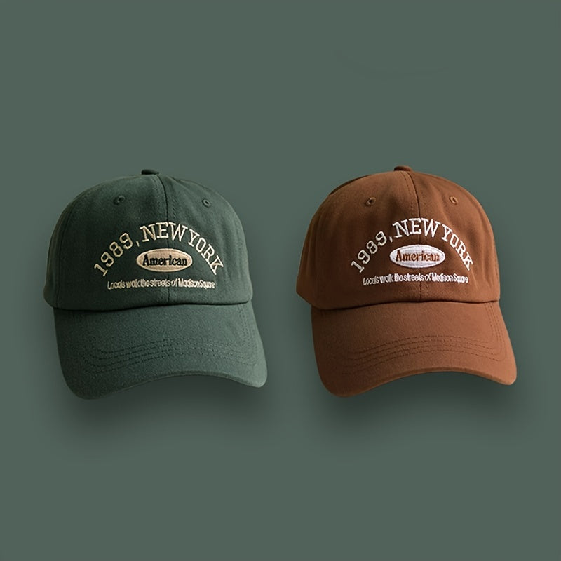 Retro Baseball Cap Women's Autumn Street Letter Embroidery Peaked Cap Summer Men