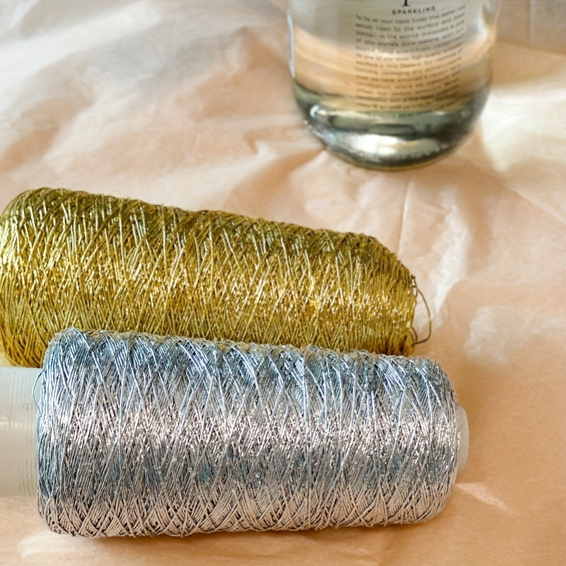 1pc Metallic Crochet Yarn 1MM Sparkling Thread for Handbag Purse Needlework