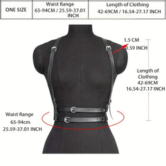 Punk Waist Harness Belt Body Corset Gothic PU Belt Women