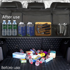 8-Pocket Car Trunk Organizer with Adjustable Straps