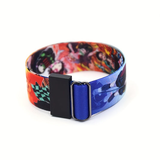 1pc Anime Print Bracelet Waterproof Durable Reusable Wristband Wrist Band