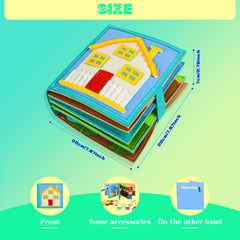 Kids Busy Board Toy Set Felt Educational House