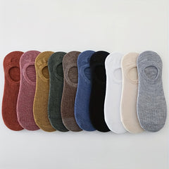 10 Pairs Solid Ankle Socks Women's Stockings Comfy Breathable