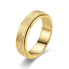 Stainless Steel Rotating Decompressing Pearl Sand Ring