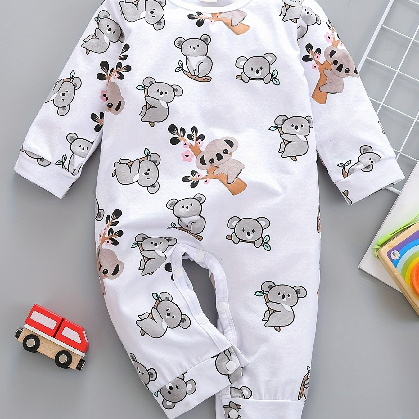 Baby's Koala Print Long Sleeve Bodysuit