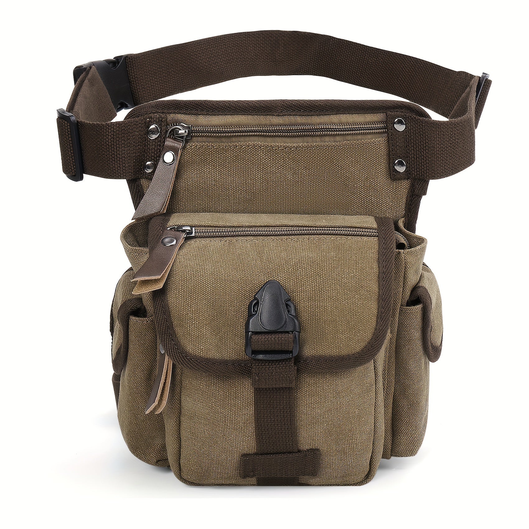 Canvas Tactical Drop Leg Bag Outdoor Waist Pack For Women Pocket
