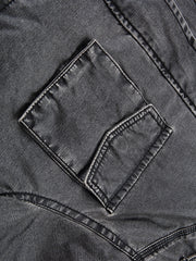 Men's Drawstring Waist PU Leather Jacket
