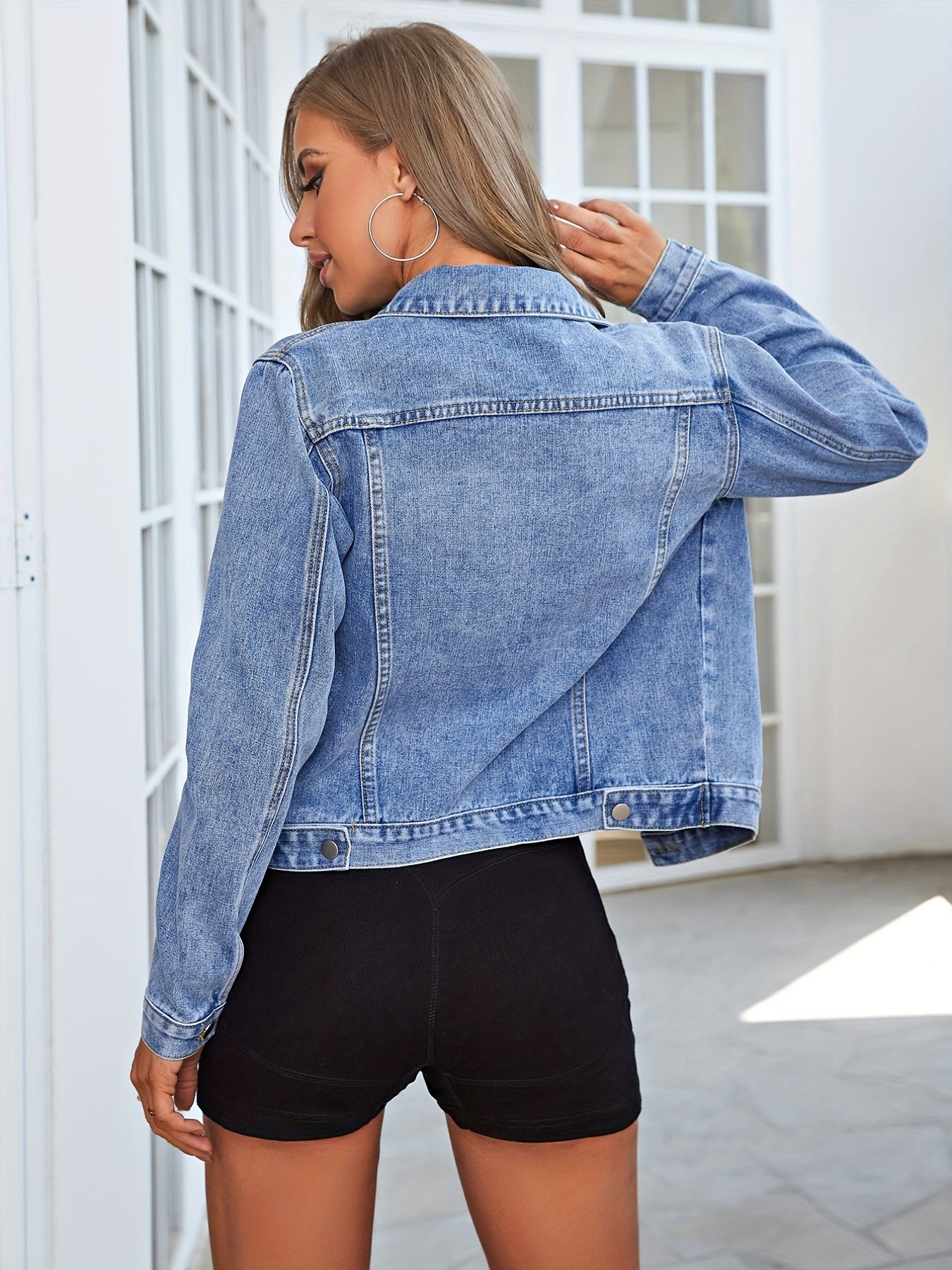 Classic Denim Coat Single Breasted Jacket