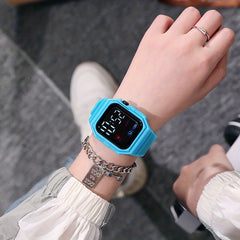 Square Sport Electronic Watch for Girls
