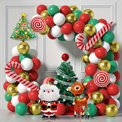 95pcs Christmas Balloon Arch Set Santa Claus Deer Design