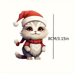 5pcs Christmas Cat Acrylic Decoration Pendant Home Gift