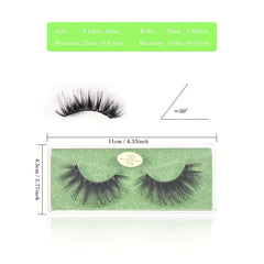 10 Styles 8 Layer False Eyelashes Long Lasting 3D Lashes Natural Look