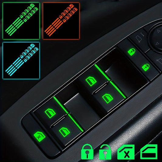 Colorful Window Button Luminous Stickers for Car Decor