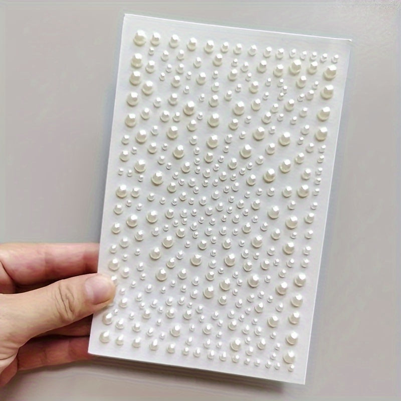 325pcs Adhesive Pearl Stickers for DIY Crafts Makeup Nail Scrapbook Decor