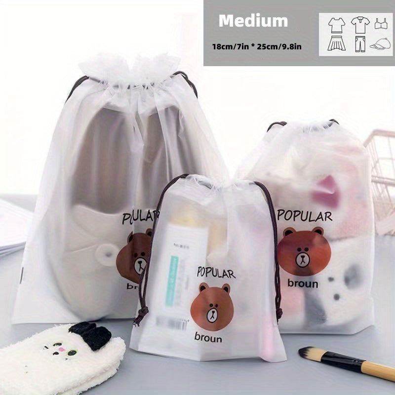 5pcs Clear Travel Shoe Bags Portable Organizers Storage for Men and Women