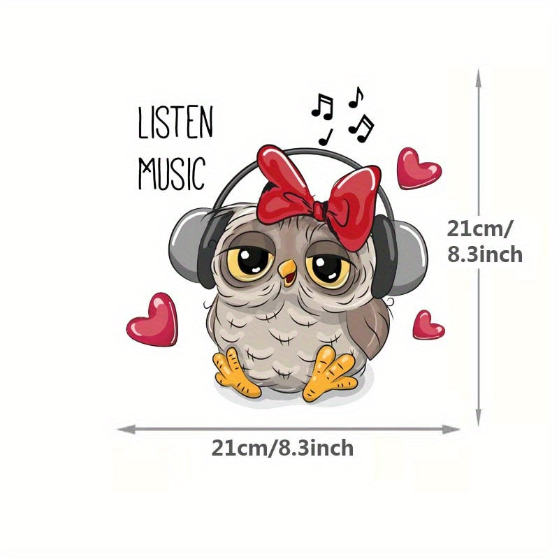 1pc Owl Animal Iron On Patches for DIY Heat Transfer Clothes TShirt