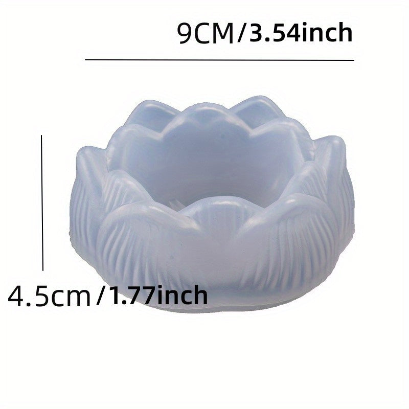 Lotus Gypsum Flowerpot Mould for DIY Candle Pot Making