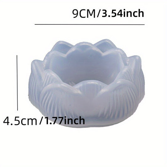 Lotus Gypsum Flowerpot Mould for DIY Candle Pot Making