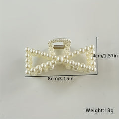 Faux Pearl Hair Pins Geometric Hair Claw Clips