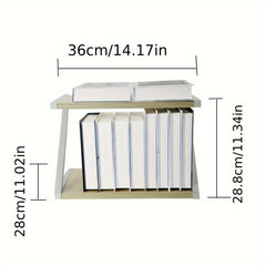 Solid Wood Floor standing Double layer Storage Rack Printer Rack