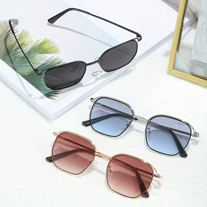 Square Metal Sunglasses UV400 Sun Shades