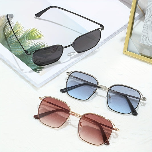 Square Metal Sunglasses UV400 Sun Shades