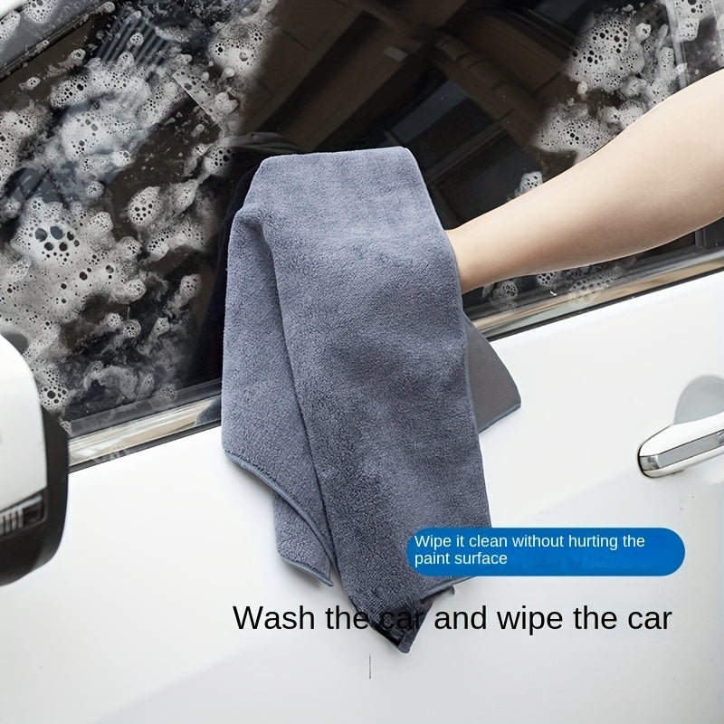 Double sided Car Towel for Interior Cleaning, Coral Fleece Suede Material