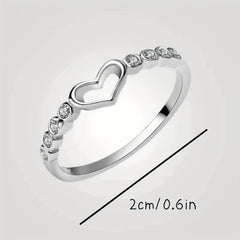 Hot Love Hollow Ring Heart Jewelry Men Women Finger Ring