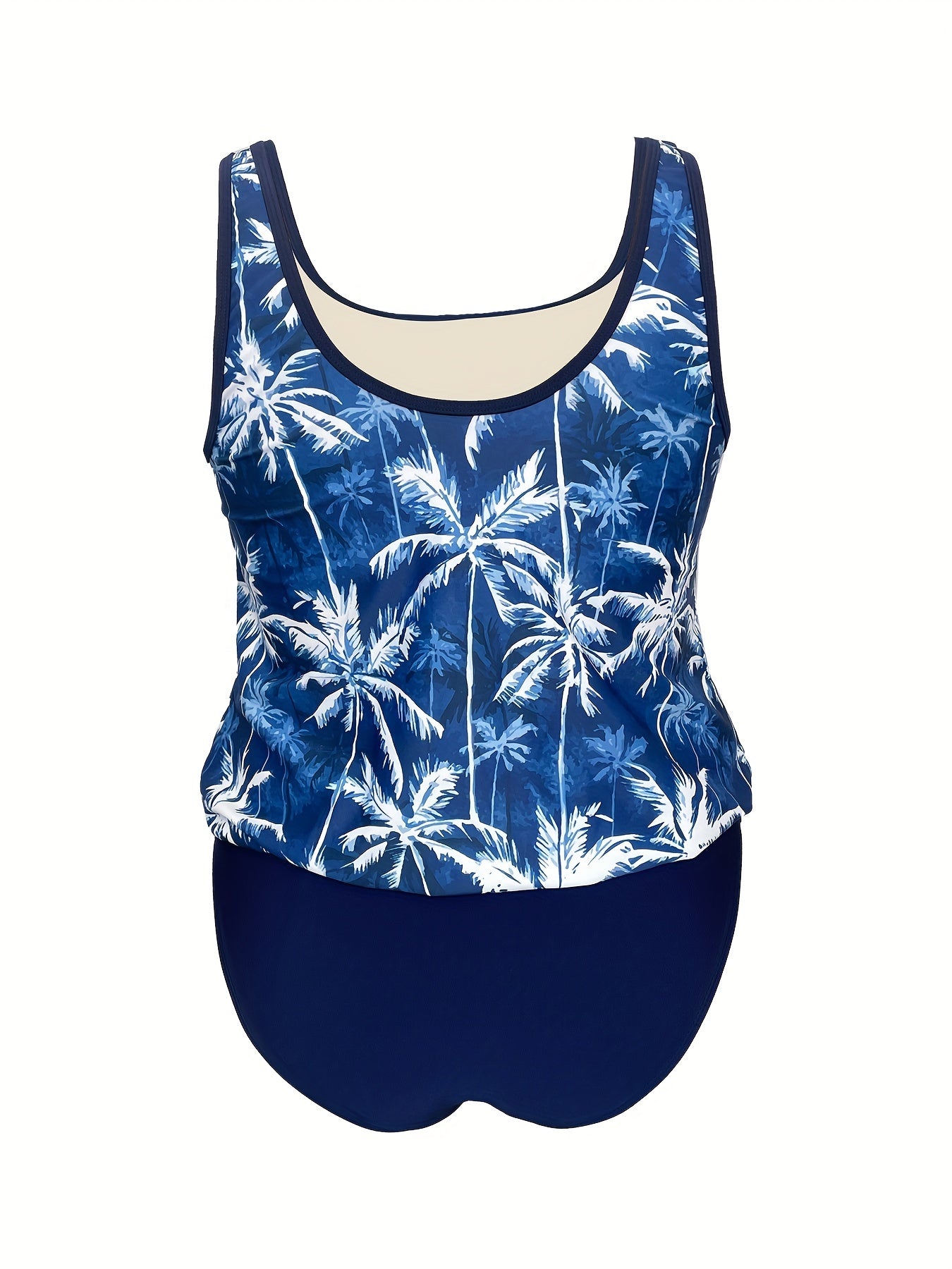  Coconut Tree Print Tankini Set