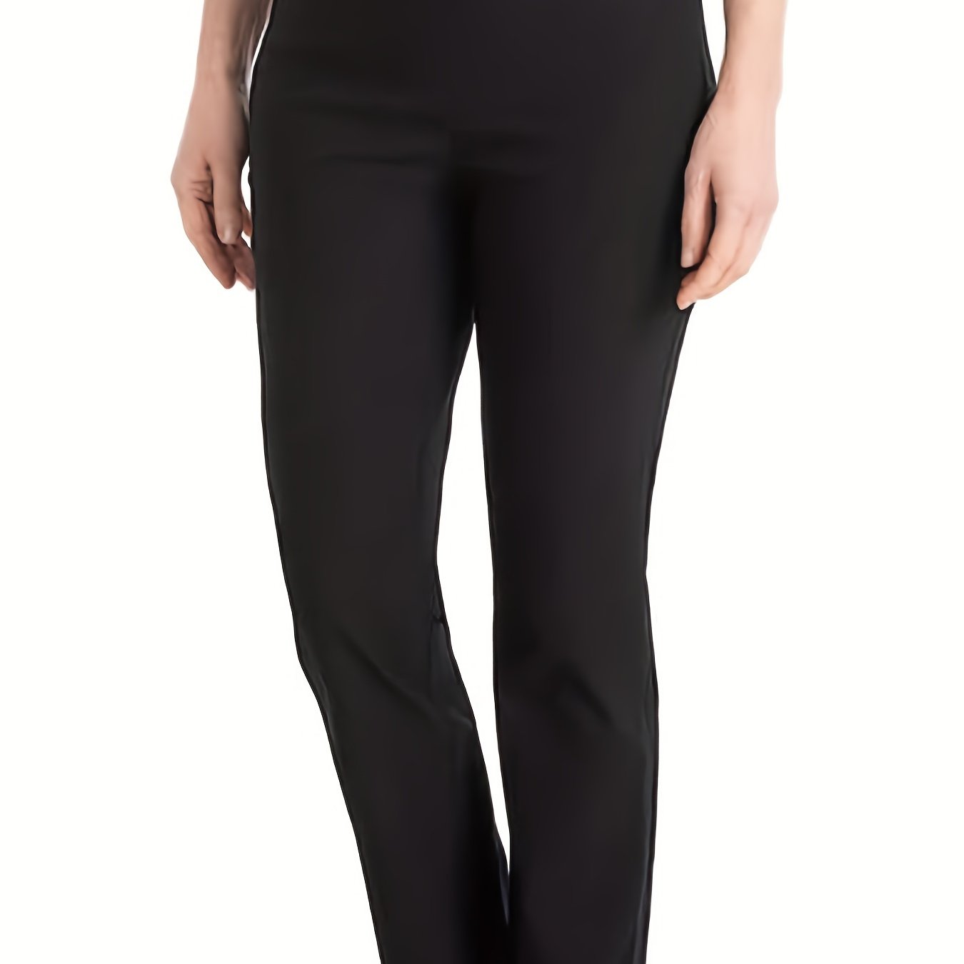  Solid High Rise Workwear Trousers