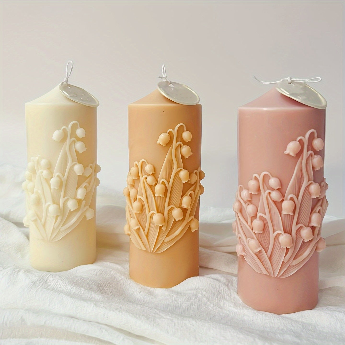 Orchid Cylindrical Candle Making Silicone Mold