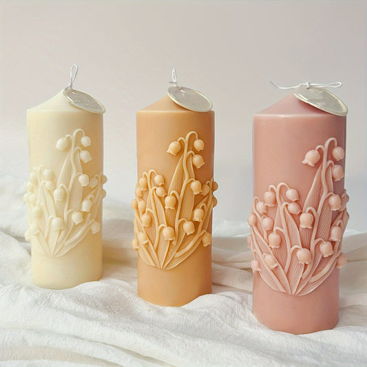Orchid Cylindrical Candle Making Silicone Mold