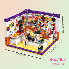 Mini Building Blocks Construction Set for Teenagers Hair Salon & Record Store