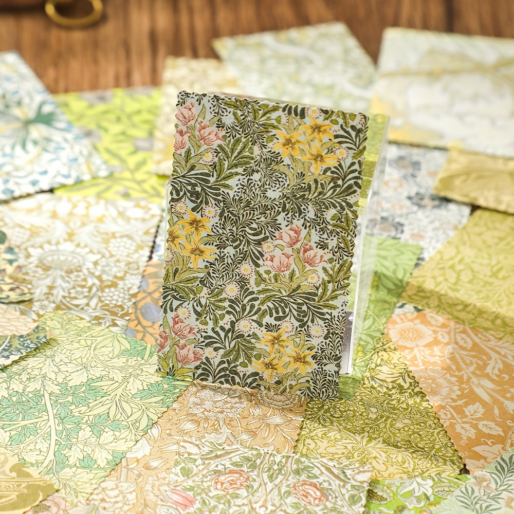 100pcs Retro Scrapbook Paper for DIY Decoration
