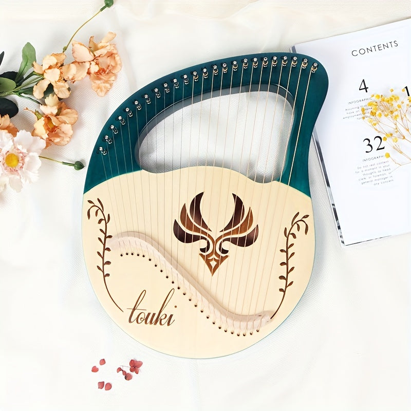 24 String Harp Lyre Small Portable Musical Instrument Easy To Learn