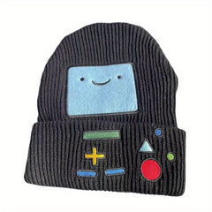 Game Console Embroidery Beanie Unisex Cartoon Warm Knit Hat Hip Hop Skull Cap