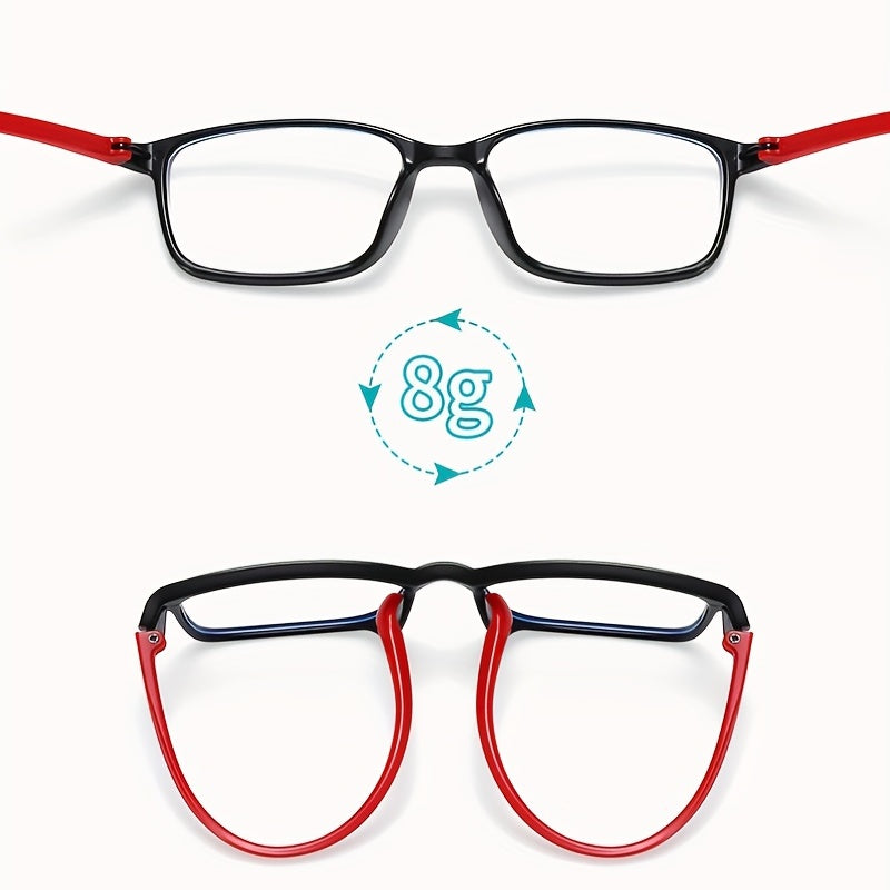Kids' Light Blocking Computer Glasses, Square Full Frame Anti-Glare Eyewear