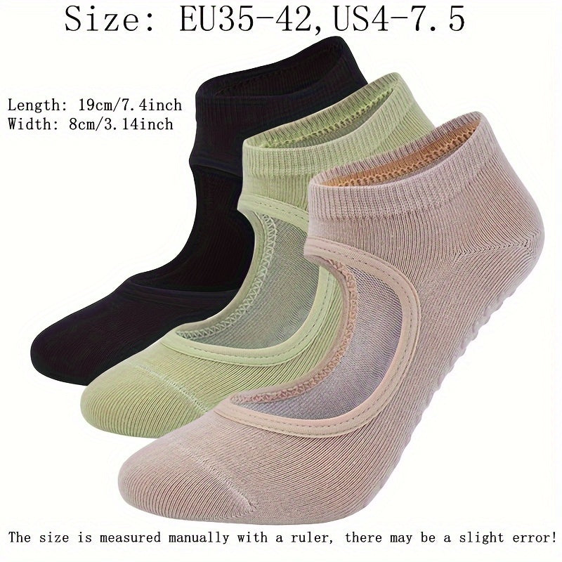 Backless Non-slip Yoga Socks with Grips for Pilates Barre