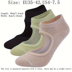 Backless Non-slip Yoga Socks with Grips for Pilates Barre