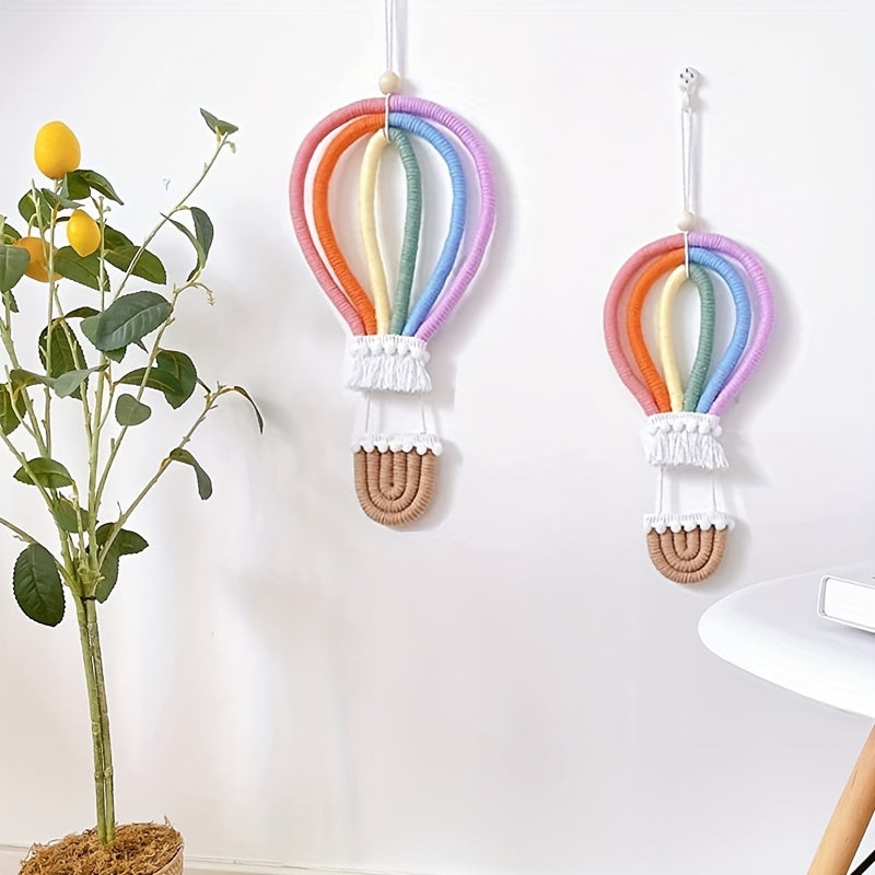 Nordic Style Woven Rainbow Hanging Ornament Balloon Wall Decoration