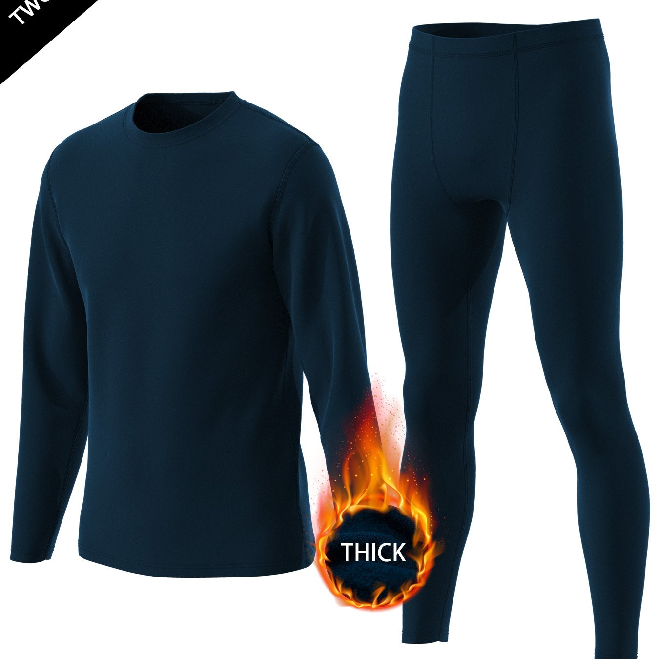 Men's Warm Sport Set Quick Drying Long Sleeve Tee & Compression Pants
